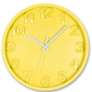 Abbott 12" Wall Clock - Yellow - Little Painter Art | Exploring the Endless Possibilities of Art Cheap