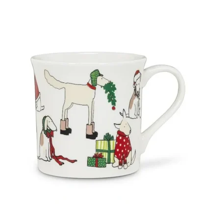 Abbott Bone China Mug 12oz Holidogs - Little Painter Art | Exploring the Endless Possibilities of Art Best