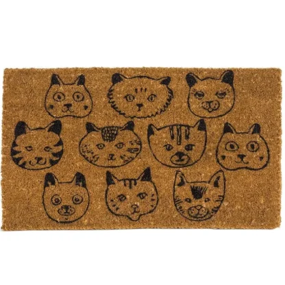 Abbott Doormat - Simple Cat Faces - Little Painter Art | Exploring the Endless Possibilities of Art Cheap