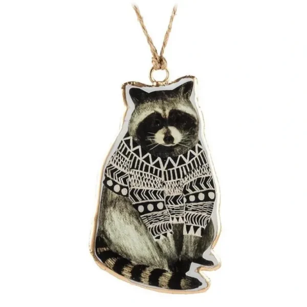 Abbott Hanging Metal Ornament - Raccoon - Little Painter Art | Exploring the Endless Possibilities of Art Cheap