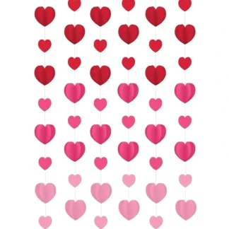 Amscan Valentines Dimensional Paper Hearts String Decorations - Little Painter Art | Exploring the Endless Possibilities of Art New