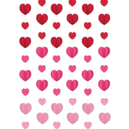 Amscan Valentines Dimensional Paper Hearts String Decorations - Little Painter Art | Exploring the Endless Possibilities of Art New