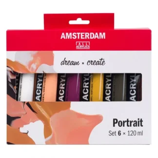 Amsterdam Acrylic Paint Set - Portrait 6 x 120ml - Little Painter Art | Exploring the Endless Possibilities of Art Best