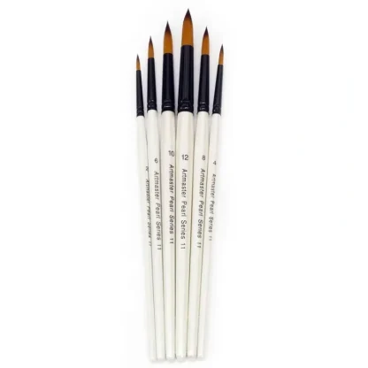 Artmaster Pearl Watercolour Paint Brush Wallet Set of 6 - Little Painter Art | Exploring the Endless Possibilities of Art Outlet