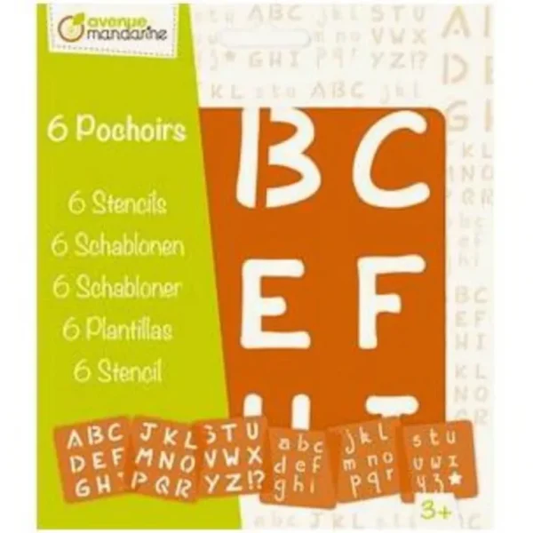 Avenue Mandarine Stencils Set 6pk Alphabet - Little Painter Art | Exploring the Endless Possibilities of Art Best