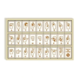 Beginagain Sign Language Alphabet Tiles 26pc - Little Painter Art | Exploring the Endless Possibilities of Art Best