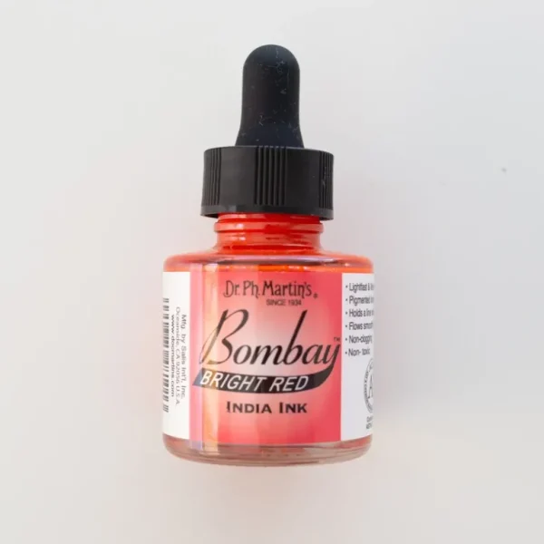 Bombay Ink Dr. Ph. Martin's Bright Red - Little Painter Art | Exploring the Endless Possibilities of Art Shop