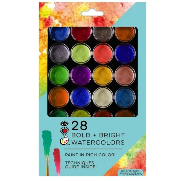 Bright Stripes iHeart Art 28pk Bold & Bright Watercolors - Little Painter Art | Exploring the Endless Possibilities of Art Outlet