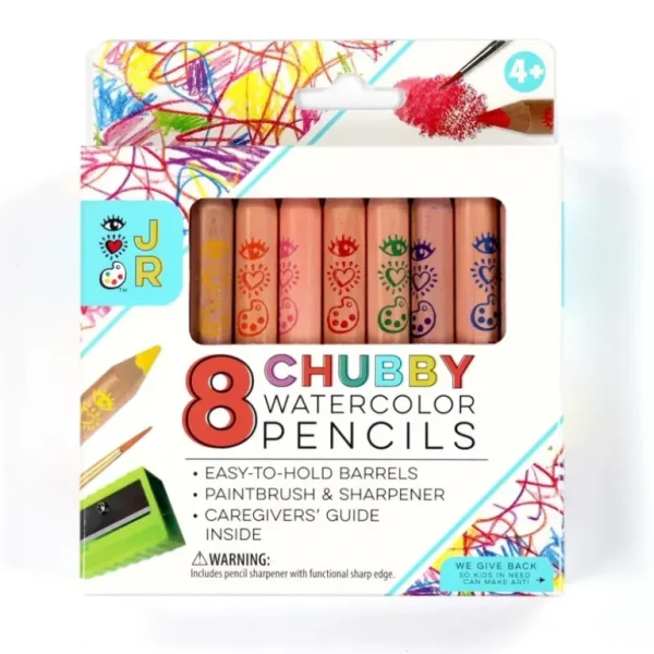 Bright Stripes iHeartArt Jr Chubby Watercolor Pencils 8pk - Little Painter Art | Exploring the Endless Possibilities of Art Cheap