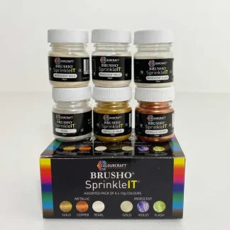 BRUSHO SprinkleIT - 6 x 10gm Assorted Colours - Little Painter Art | Exploring the Endless Possibilities of Art Store