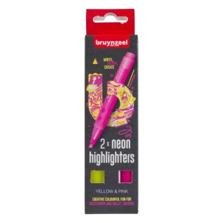 Bruynz Highlighter Set 2pk - Yellow & Pink - Little Painter Art | Exploring the Endless Possibilities of Art Best