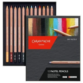 Caran d'Ache Dry Pastel Pencils - Set of 12 - Little Painter Art | Exploring the Endless Possibilities of Art Store
