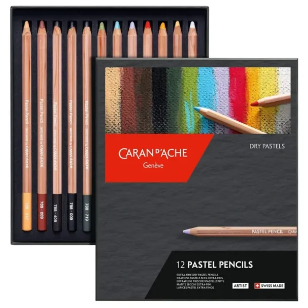 Caran d'Ache Dry Pastel Pencils - Set of 12 - Little Painter Art | Exploring the Endless Possibilities of Art Store