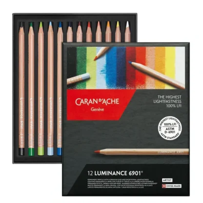 Caran d'Ache LUMINANCE 6901 Artists' Colouring Pencils - Set of 12 - Little Painter Art | Exploring the Endless Possibilities of Art Outlet