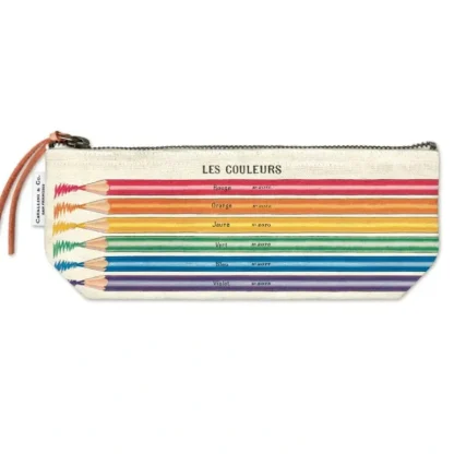 Cavallini Canvas Zipper Pouch, Mini - Coloured Pencils - Little Painter Art | Exploring the Endless Possibilities of Art Fashion