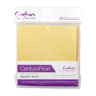 Centura Pearl Card & Envelope 8PK - 6x6 - Metallic Gold - Little Painter Art | Exploring the Endless Possibilities of Art Cheap