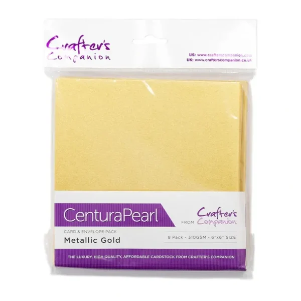 Centura Pearl Card & Envelope 8PK - 6x6 - Metallic Gold - Little Painter Art | Exploring the Endless Possibilities of Art Cheap