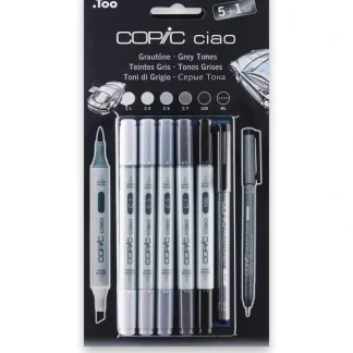 COPIC Ciao Marker 5+1 Grey Tones Set (COOL) - Little Painter Art | Exploring the Endless Possibilities of Art Hot