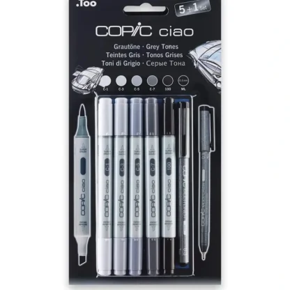 COPIC Ciao Marker 5+1 Grey Tones Set (COOL) - Little Painter Art | Exploring the Endless Possibilities of Art Hot
