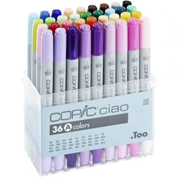 COPIC Ciao Marker Set of 36 Colours Set A - Little Painter Art | Exploring the Endless Possibilities of Art Best