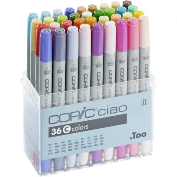 COPIC Ciao Marker Set of 36 Colours Set C - Little Painter Art | Exploring the Endless Possibilities of Art Best