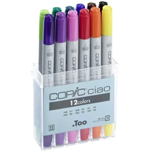 COPIC Ciao Markers - Set of 12 Basic Colours - Little Painter Art | Exploring the Endless Possibilities of Art Store