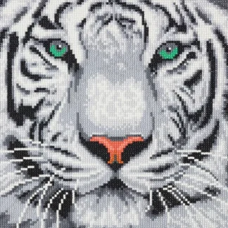 Craft Buddy DIY Crystal Art Medium Framed Kit - White Tiger - Little Painter Art | Exploring the Endless Possibilities of Art Outlet