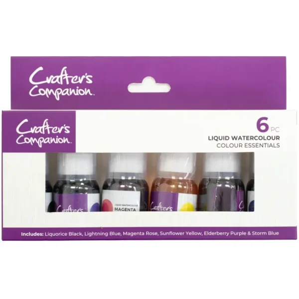 Crafter's Companion - Liquid Watercolours - Colour Essentials 6pc - Little Painter Art | Exploring the Endless Possibilities of Art Best
