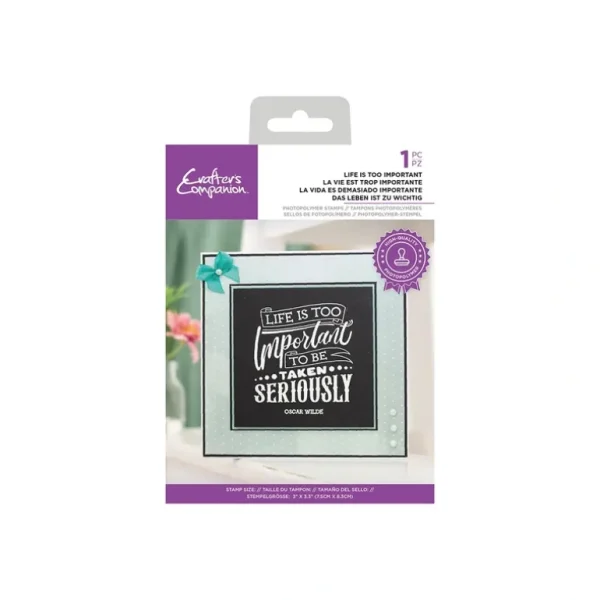 Crafter's Companion - Photopolymer Stamp - Life is too important - Little Painter Art | Exploring the Endless Possibilities of Art Best Sale