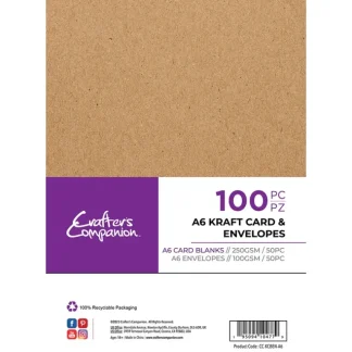 Crafter's Companion A6 Kraft Card & Envelopes - 100 Piece - Little Painter Art | Exploring the Endless Possibilities of Art Fashion