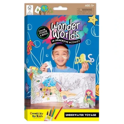 Creativity for Kids Wonder Worlds 3D Colouring Kit, Underwater Voyage - Little Painter Art | Exploring the Endless Possibilities of Art Discount