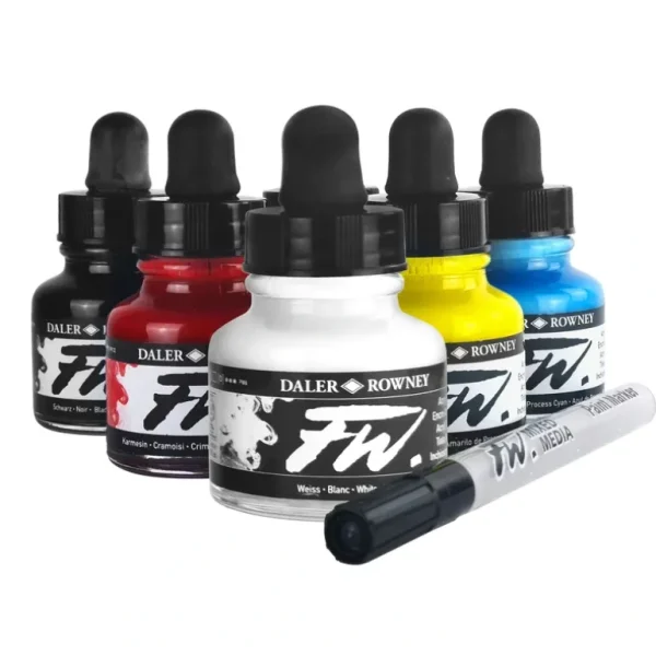 Daler-Rowney FW Acrylic Ink Primary Set - Little Painter Art | Exploring the Endless Possibilities of Art New