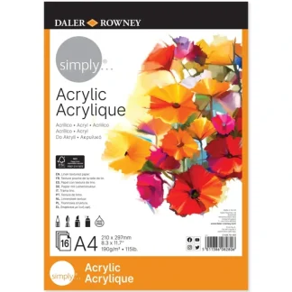 Daler-Rowney Simply Acrylic Paper Pads - Little Painter Art | Exploring the Endless Possibilities of Art A4 Hot