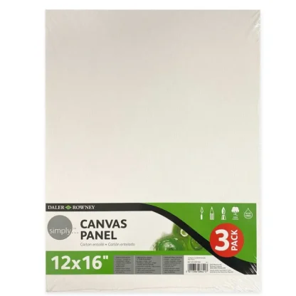 Daler-Rowney Simply Canvas Panels Pack of 3 - 12" x 16" - Little Painter Art | Exploring the Endless Possibilities of Art Hot