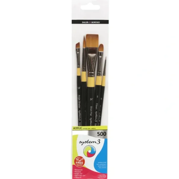 Daler-Rowney System3 Acrylic Brush Wallet (500) - Little Painter Art | Exploring the Endless Possibilities of Art Outlet