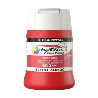 Daler-Rowney System3 Textile Screen Printing Acrylic Colour - 250ml - (White Cap) - Little Painter Art | Exploring the Endless Possibilities of Art Cheap