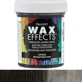DecoArt Wax Effects Translucent Layering Acrylic 4oz - Soft Black - Little Painter Art | Exploring the Endless Possibilities of Art Discount