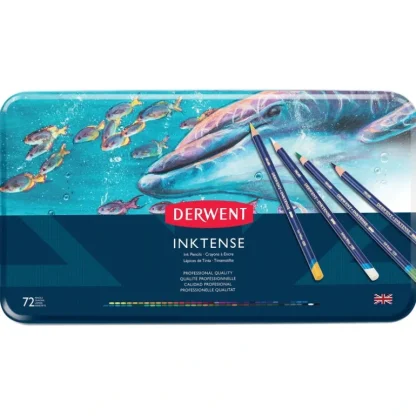 Derwent Inktense Watercolour Ink Pencils - Tin of 72 Assorted Pencils - Little Painter Art | Exploring the Endless Possibilities of Art Sale