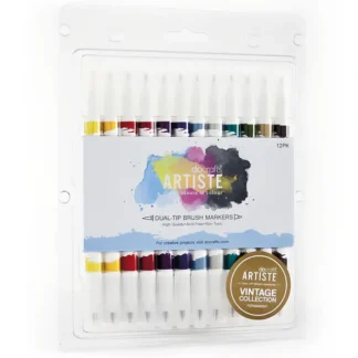 Docrafts Artiste Dual tip VINTAGE Brush Markers - Little Painter Art | Exploring the Endless Possibilities of Art Shop