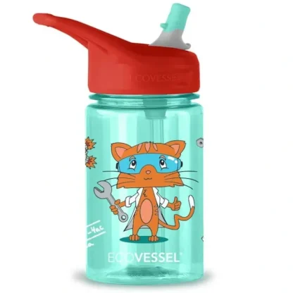 EcoVessel Splash 12oz Tritan Kids Water Bottle - Science Cat - Little Painter Art | Exploring the Endless Possibilities of Art^ Shop