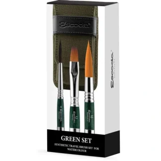 Escoda Green Set Travel Brush 3pk - Little Painter Art | Exploring the Endless Possibilities of Art^ Shop