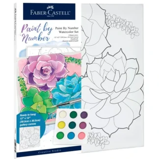 Faber Castell Creative Studio Paint By Numbers Watercolour Set - Succulents - Little Painter Art | Exploring the Endless Possibilities of Art^ Fashion