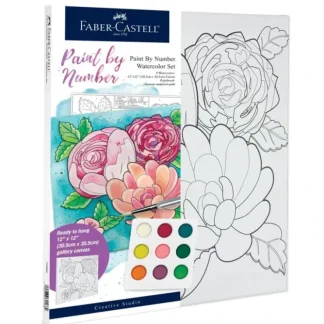 Faber Castell Creative Studio Paint By Numbers Watercolour Set - Floral - Little Painter Art | Exploring the Endless Possibilities of Art^ Discount
