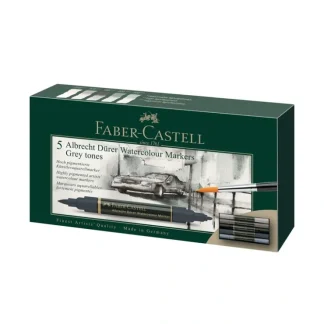 Faber-Castell Albrecht Drer Watercolour Markers - Grey Tones - Set of 5 - Little Painter Art | Exploring the Endless Possibilities of Art^ Flash Sale