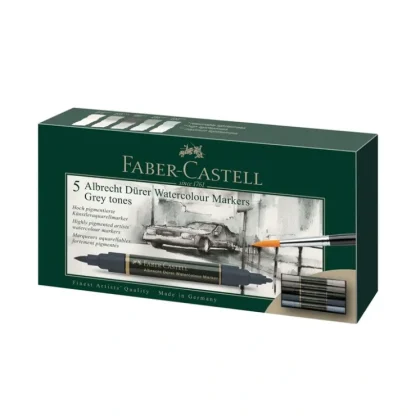 Faber-Castell Albrecht Drer Watercolour Markers - Grey Tones - Set of 5 - Little Painter Art | Exploring the Endless Possibilities of Art^ Flash Sale