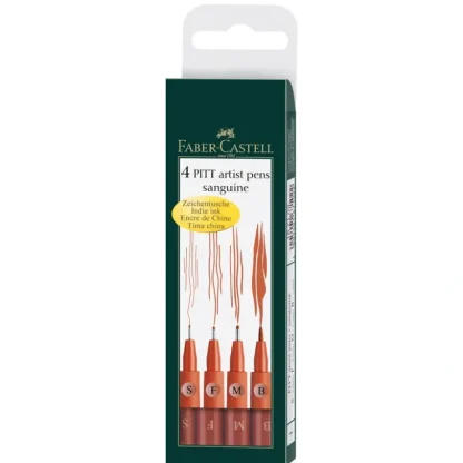 Faber-Castell Fine Pitt Brush Pens - Sanguine - Set of 4 - Little Painter Art | Exploring the Endless Possibilities of Art^ Flash Sale