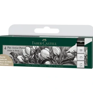 Faber-Castell Pitt Artist Pen - Black/White (Pack of 4) - Little Painter Art | Exploring the Endless Possibilities of Art^ Sale