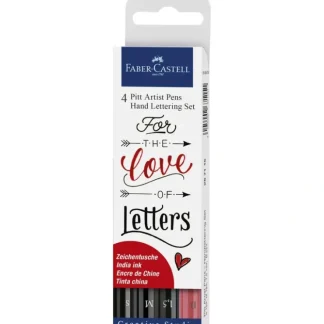 Faber-Castell Pitt Artist Pen Set 4pk Hand Lettering - Little Painter Art | Exploring the Endless Possibilities of Art^ New