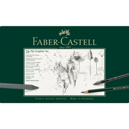 Faber-Castell Pitt Graphite Tin - Set of 26 Pencils and Accessories - Little Painter Art | Exploring the Endless Possibilities of Art^ Fashion
