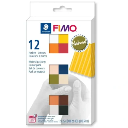 FIMO Soft Material Pack with 12 Half Blocks - NATURAL - Little Painter Art | Exploring the Endless Possibilities of Art^ Fashion